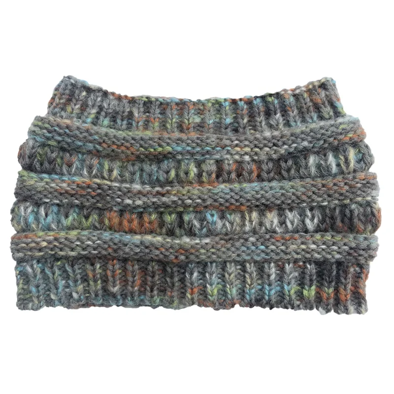 light gray no tag New Headwear Knitted Crochet Headband Turban Winter Ear Warmer Headwrap Elastic Hair Band for Women's Wide Hair Accessories - Цвет: light gray no tag