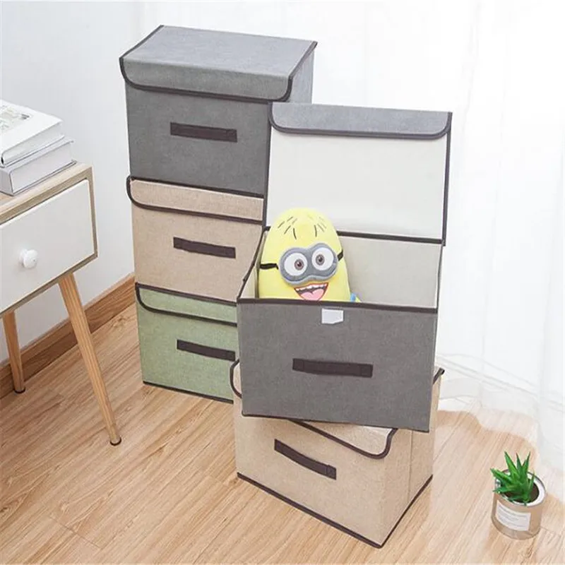 Корзина для хранения большой органайзер хлопковых игрушек складная коробка из