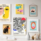 Абстрактная Картина на холсте Чикаго Джаз музыкальный фестиваль настенные картины скандинавские постеры и принты настенные картины для гостиной домашний декор