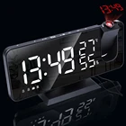 Светодиодный цифровой будильник часы настольные электронные часы USB Пробуждение FM радио проектор времени функция повтора 2 будильник
