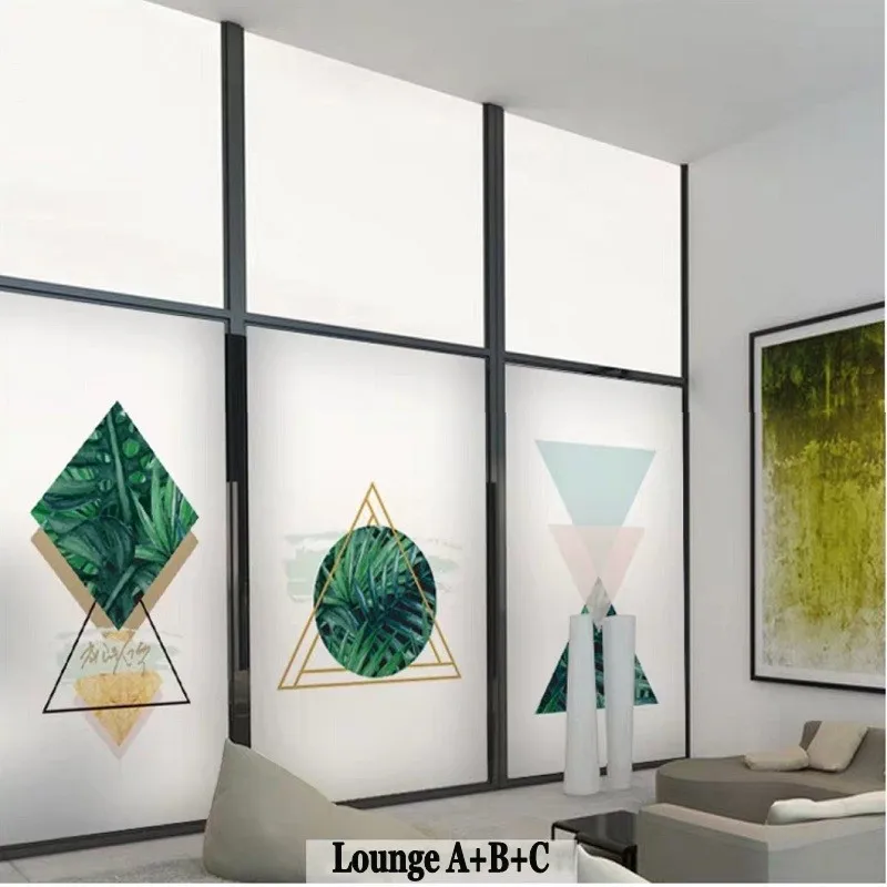 Антистатическая стеклянная пленка с геометрическим рисунком размер под заказ