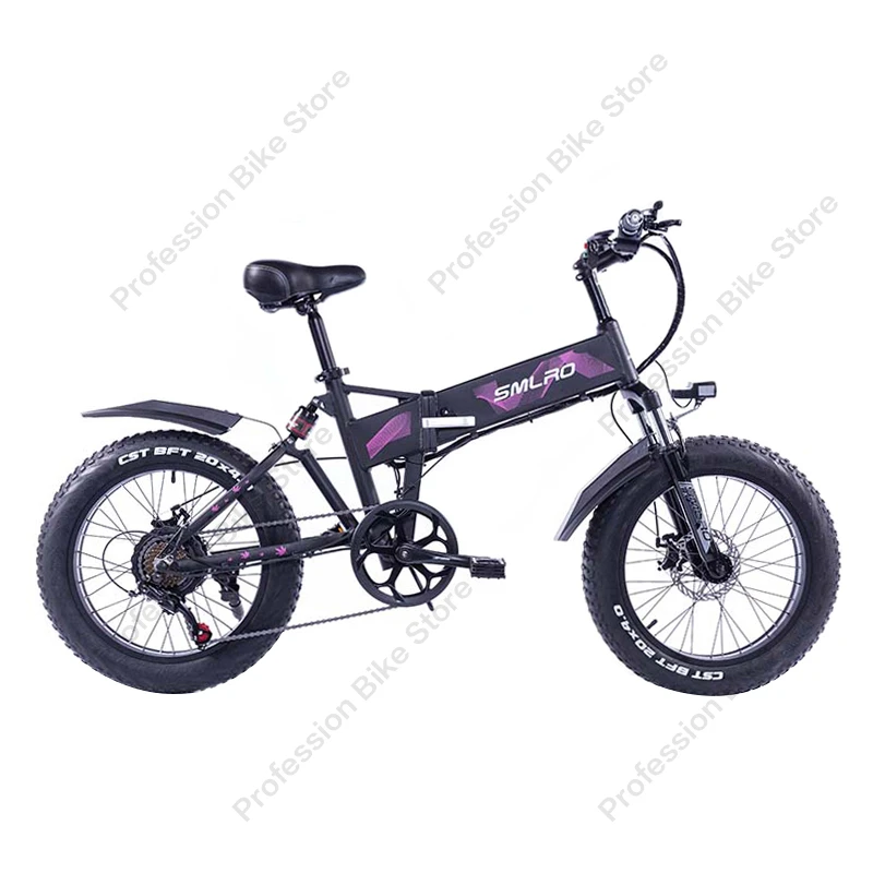 Verkaufen SMLRO M6F 20 Zoll Erwachsene Elektrische Bike 750W 48V 15AH Klapp E-Bike Mobilität Berg Fett Fahrrad Strand Schneemobil Motorrad