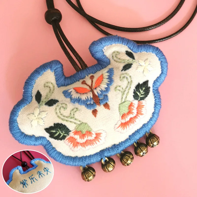 Китайское Ожерелье сделай сам амулет для вышивки Цветочный комплект начинающих