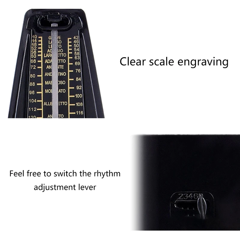 Механический метроном с деревянным зернистым громким звуком/высокая точность