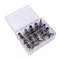 free shipping 20pcs stainless steel 188 cake decorating piping pastry nozzles diy cupcake frosting tips set in plastic gift box