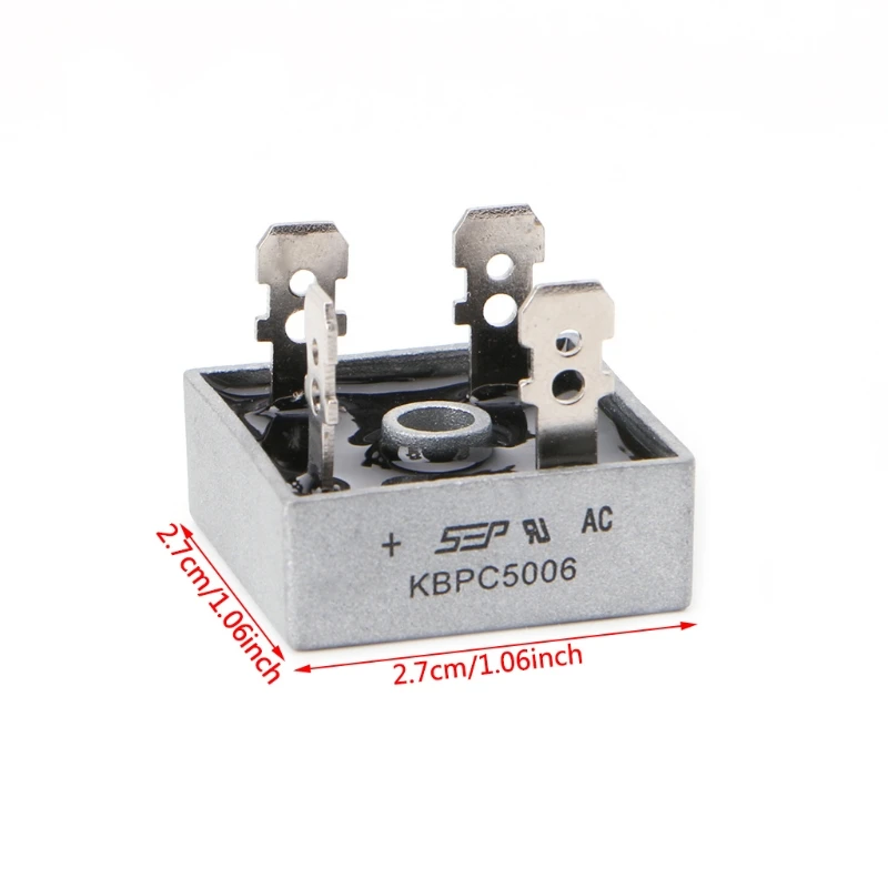 

KBPC5006 силовой мост выпрямитель 50 А 600 В, металлический чехол, однофазный мост управления диодами