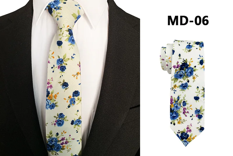 

Man Ties Paisley Flower Floral Cotton Printing 6cm Fashion Neck Tie for Wedding Business Suits Skinny Tie Broken Flower Gravatas