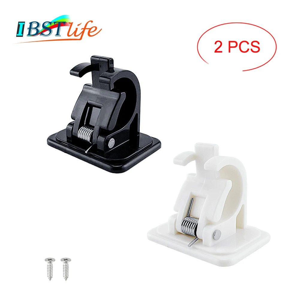 

2PCS ABS Fishing Rod Rack Holder Wall Mounted Fishing Pole Clamp Rods Clips Organizer Brackets Bathroom Room Towel Bar Hook