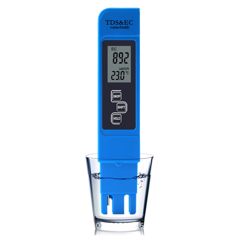 

Portable Pen Type 3 in 1 LCD Digital Display Water Quality TDS/EC/Temperature Meter Filter 0-9990 Water Purity Monitor Tester