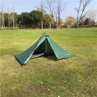 waterproof camping tents ultralight double tiers rodless pyramid tent single one person 4 season all weather for hunting hiking