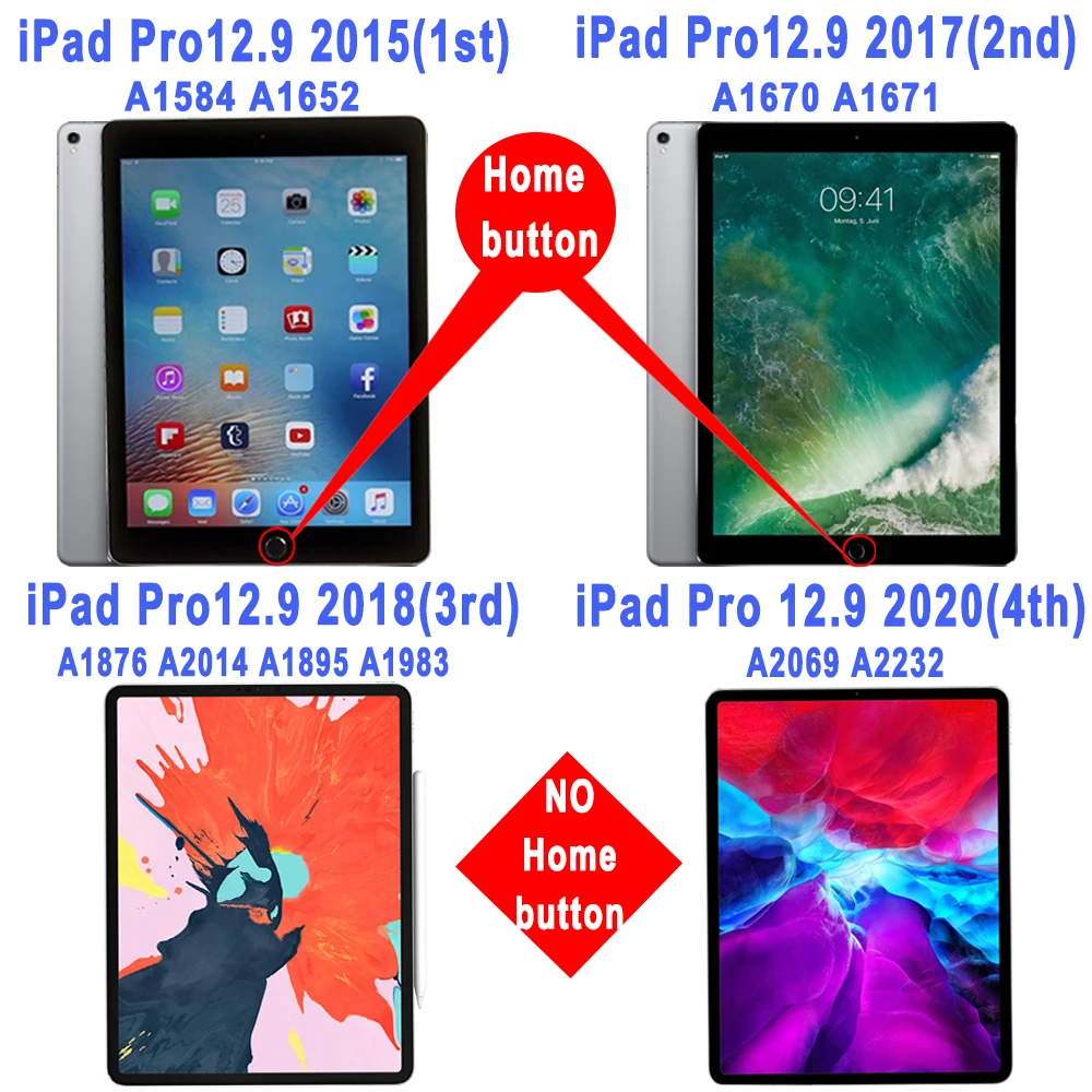 Чехол для клавиатуры Apple iPad Pro 12 9 2015 2017 2018 2020 1 й 2 3 4 Ультратонкий чехол из