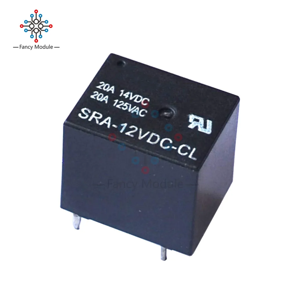 5 В, 12 В, 24 В постоянного тока, 20A DC Мощность реле SRA-05VDC-CL SRA-12VDC-CL SRA-24VDC-CL 5Pin PCB Тип для Arduino