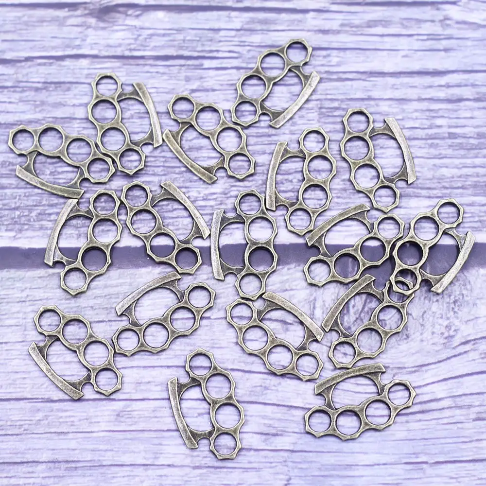 20 шт. Бронзовый тональный полый медведь амулет лапа Подвески Разъемы брелок для