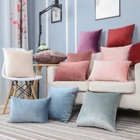 15 colors pillow cover velvet cushion cover for living room sofa 45453050cm kussenhoes blue home decorative housse de coussin