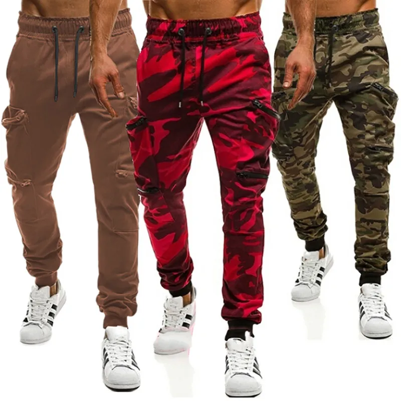 

Mens Autumn Camo Joggers Fashion Pencil Harem Pants Loose Comfortable Cargo Trousers Men Camouflage Military Pants
