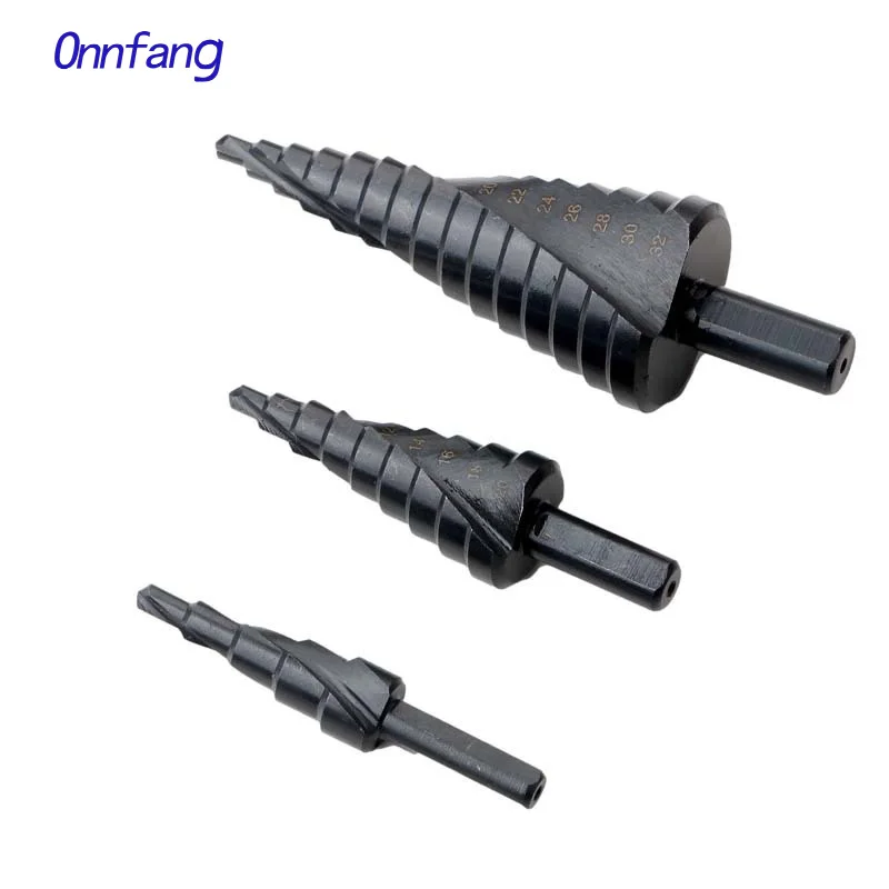 

4-20MM HSS Cobalt Step Stepped Drill Bit Set Nitrogen High Speed Steel Spiral for Metal Cone Triangle Shank Hole