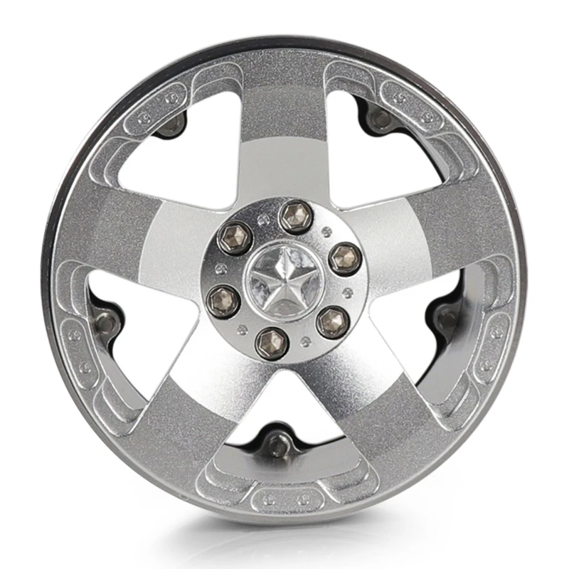 

4 PCS 1/10 Climbing Car 2.2 Inch Metal Five-star Wheel Universal Wheel Hub BM88