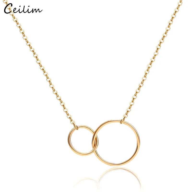 

Женское колье с подвеской-кольцом, золотистое/серебристое ожерелье с короткой цепочкой, Ювелирное Украшение в Корейском стиле, 2022