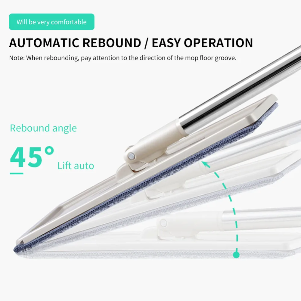 

Flat Squeeze Magic Automatic Mop And Bucket Avoid Hand Washing Microfiber Cleaning Cloth Mop For Wash floor Lazy Fellow Mop
