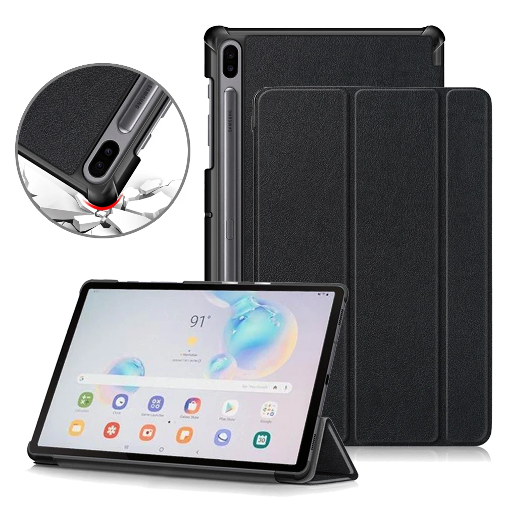 Чехол для Samsung Galaxy Tab S6 10 5 2019 тонкий чехол с тремя складками планшета рисунком в