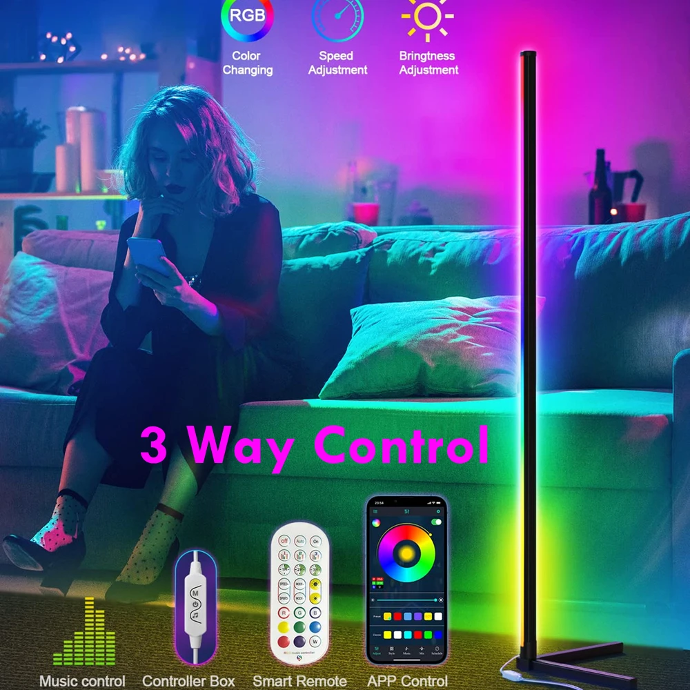 Светодиодный напольный светильник RGB современный стиль компьютерная комната