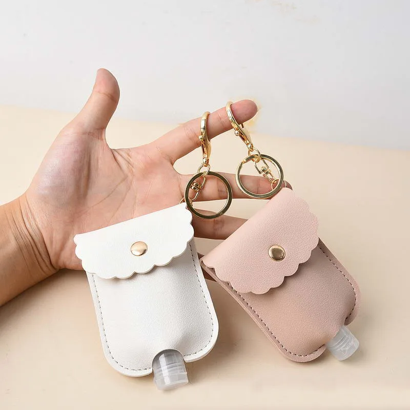 

30ml Hand Sanitizer Bottle Disinfectant Gel Holder Empty Bottle Cover Portable Travel Bottles Keychain Carrier