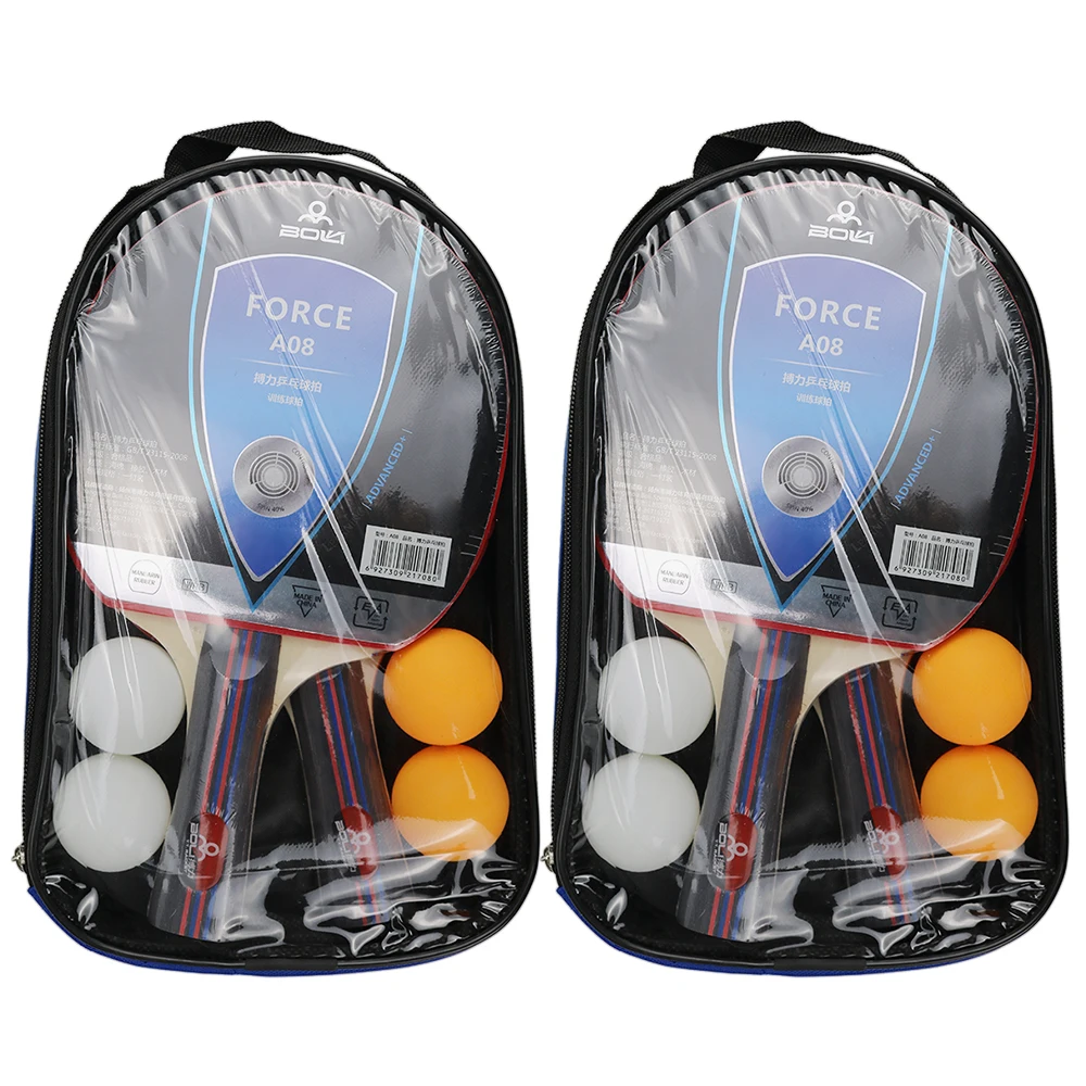 Набор для настольного тенниса 4 летучей мыши 8 мячей пинг-понга набор ракетки с