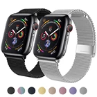 Ремешок для Apple watch Band 42 мм 38 мм, металлический браслет из нержавеющей стали с магнитной петлей для iWatch band 5 4 3 se 6 40 мм 44 мм