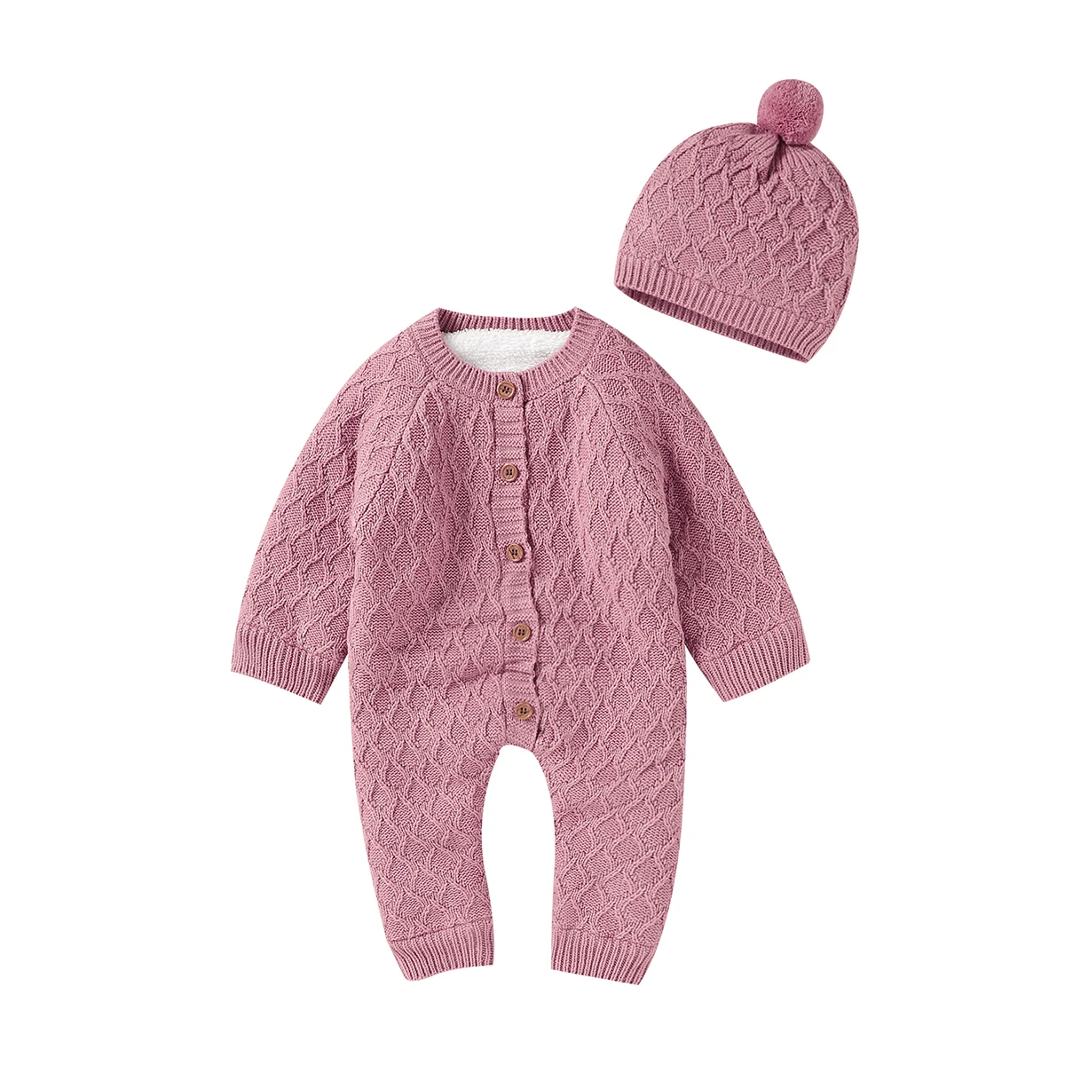

Baby Rompers Newborn Bebes Boys Girls Warm Jumpsuits Long Sleeve Toddler & Infant Knitted Outfits Clothes Autumn Winter Overalls