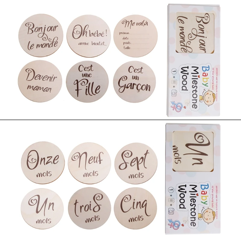 

Фотоальбом ручной работы для новорожденных Фотография реквизит для новорожденных ежемесячные записывающие карты французский стиль