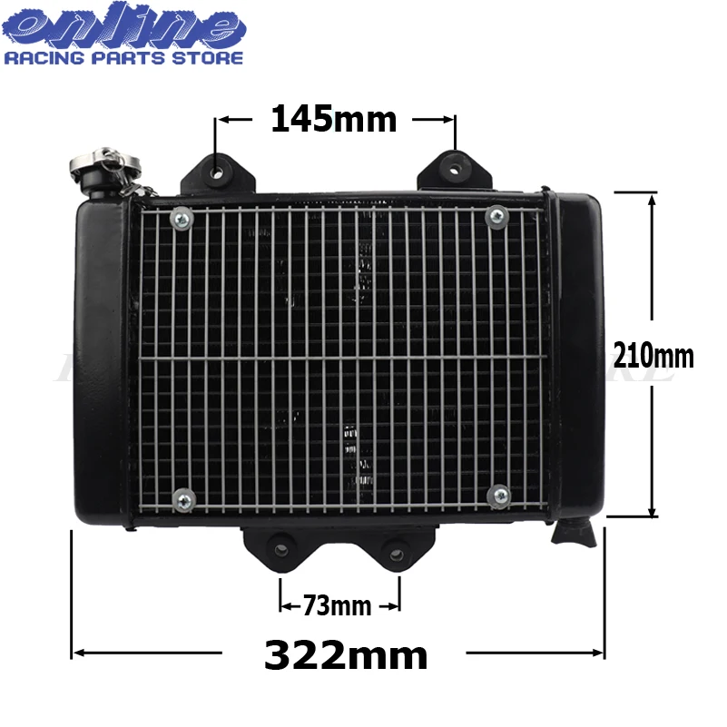Новый водяного охлаждения двигателя радиатор 12 в вентилятор для moto rcycle 200cc 250CC Quad