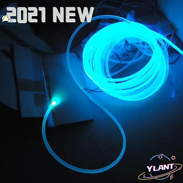 

Ylant El Wire Long 1M PMMA Side Glow Optic Fiber Cable 1.5mm/2mm/3mm Diameter for Car LED Lights Bright S7