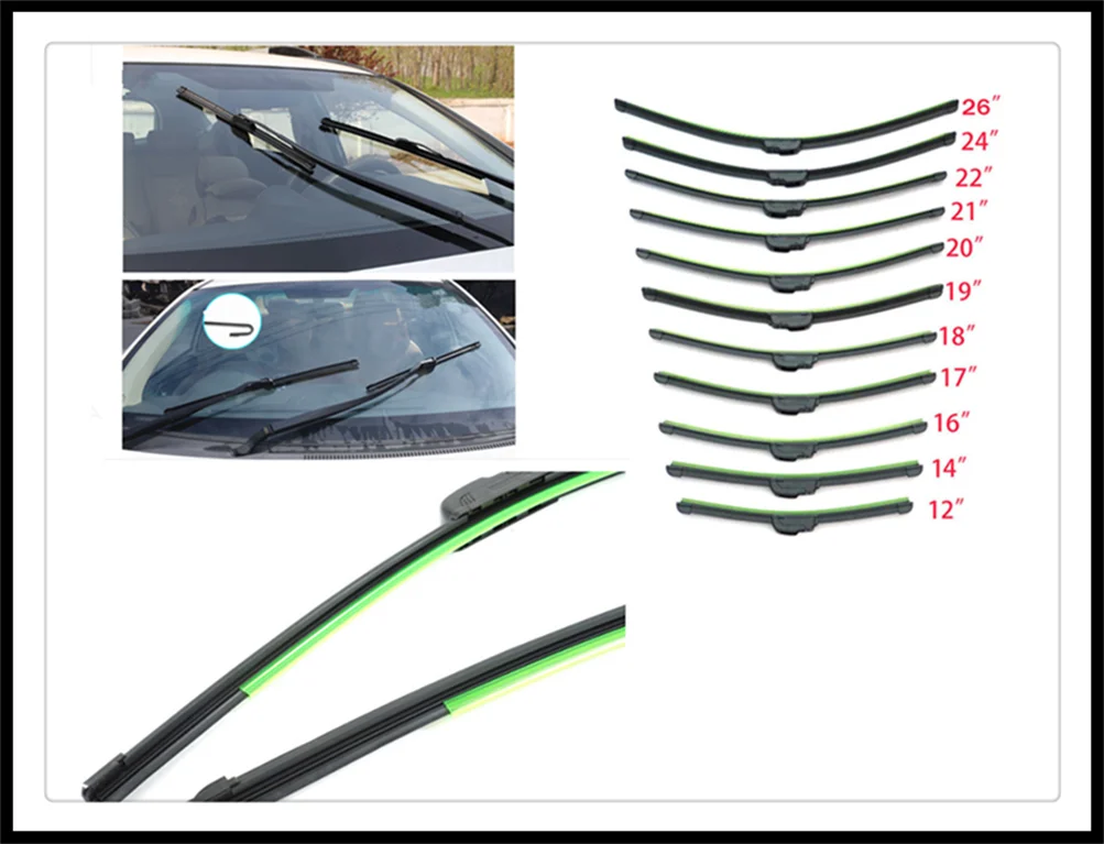 Универсальная U образная Мягкая Бескаркасная Автомобильная Щетка