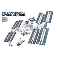in stock 60004 ideas international space station building blocks bricks classic model kids iss 21321 toy children gift
