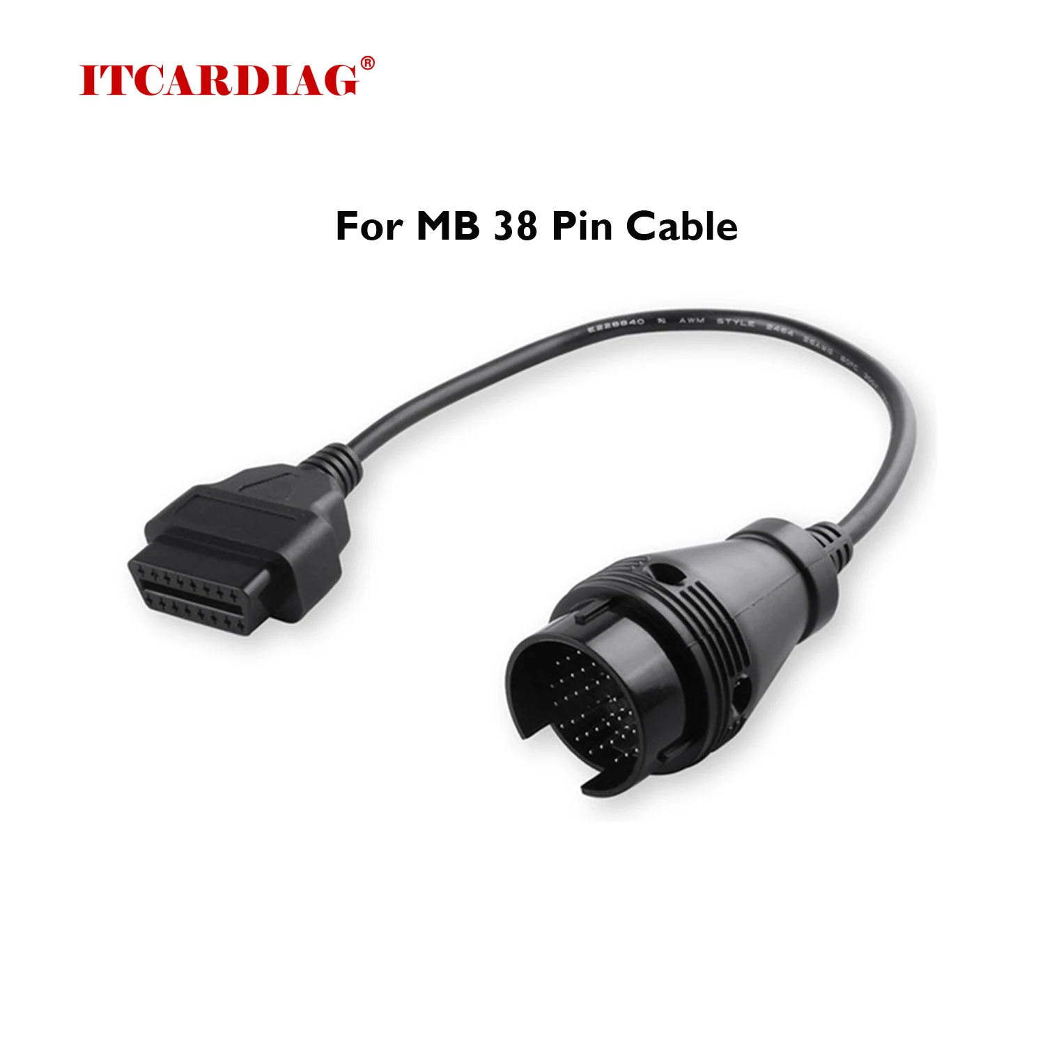 

For MB 38 Pin to 16 Pin OBD2 Auto Diagnostic Cable For Mercedes 38 pin 38pin Connector OBDII OBD Adapter Cable For Benz