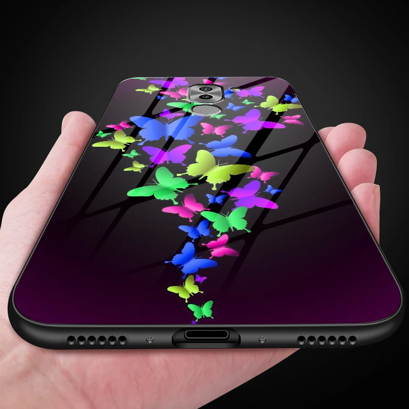 Закаленное Стекло чехол для Huawei Honor 6X 7A 7C Y6 Y9 7X 8A 8X9 Lite Y7 премьер-профессионал Magic2 дизайн цветение защитный чехол-раковина