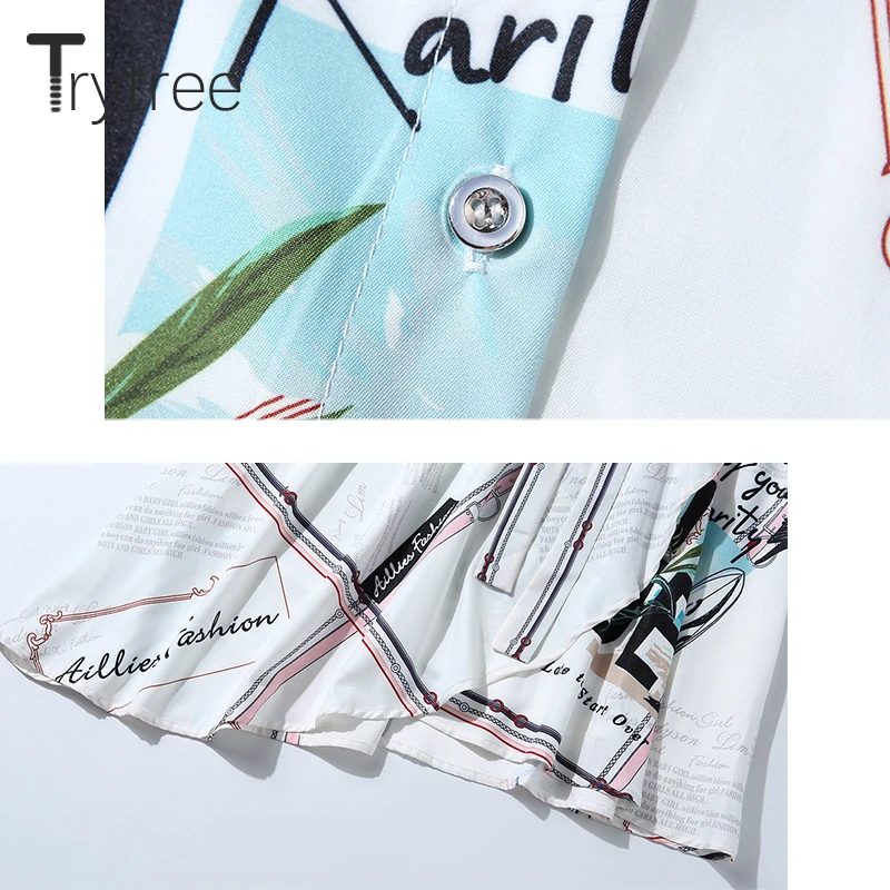 Женское Повседневное платье Trytree белое офисное трапециевидной формы до середины