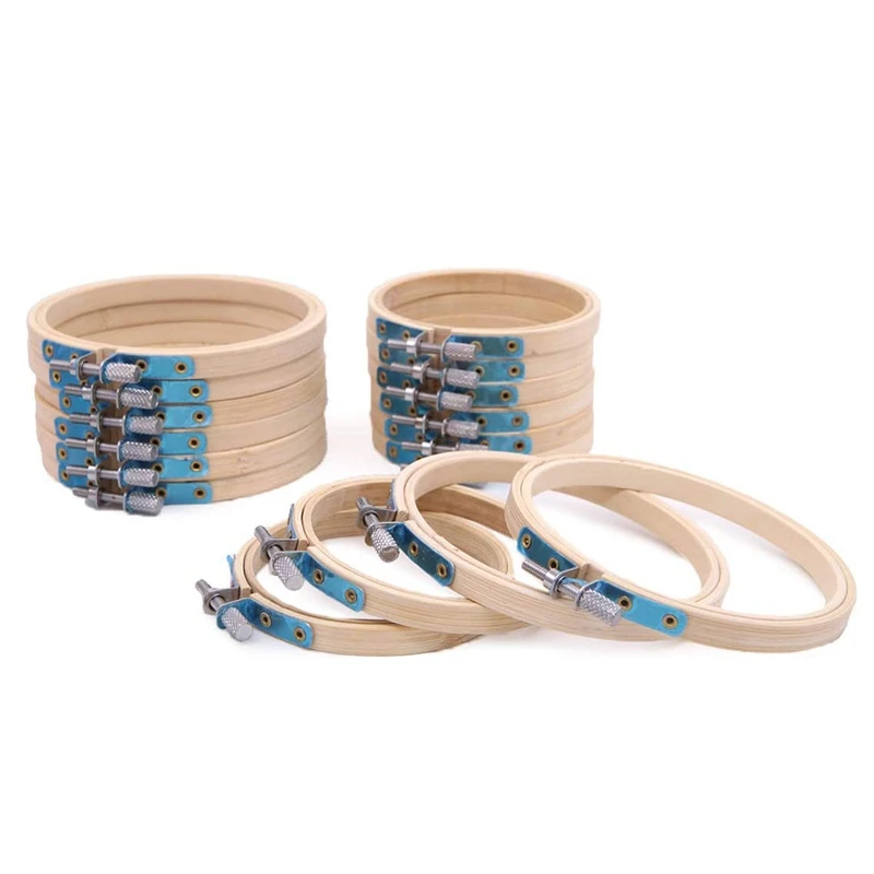 16 шт. 3 дюйма и 4 пяльцы для вышивания регулируемый Бамбука Круг алмазный вышивка