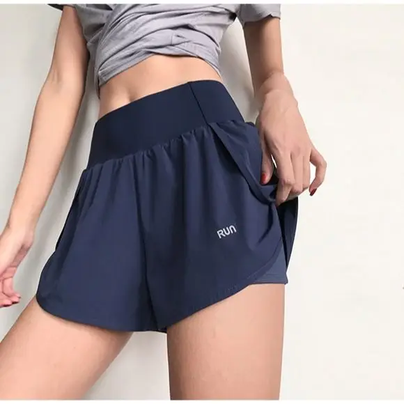 

Loose Sports Shorts Women's Anti-Exposure Fitness Trousers High WaistPants Quick-Drying Running