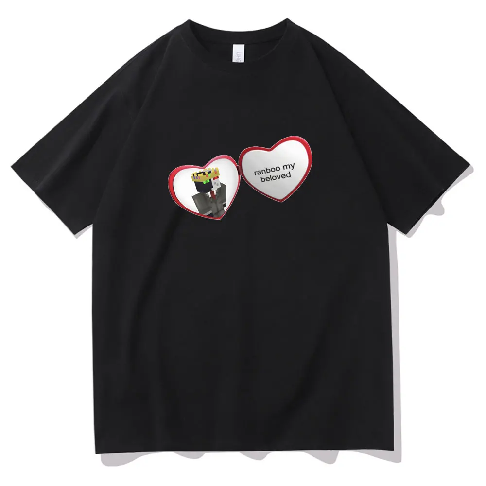 

New Homme EU Size All-match Tshirt Quackity My Beloved T Shirt Summer Harajuku Short Sleeve Tee Men Women Casual Loose T-shirt