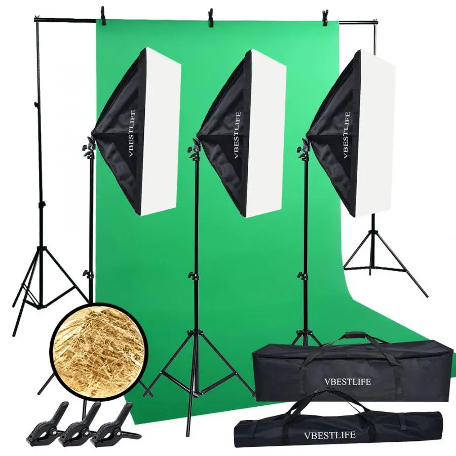 2*3 м фоновая студийная стойка 1 6*3 лампа софтбокс комплект 220 в 45 Вт светильник 60 см