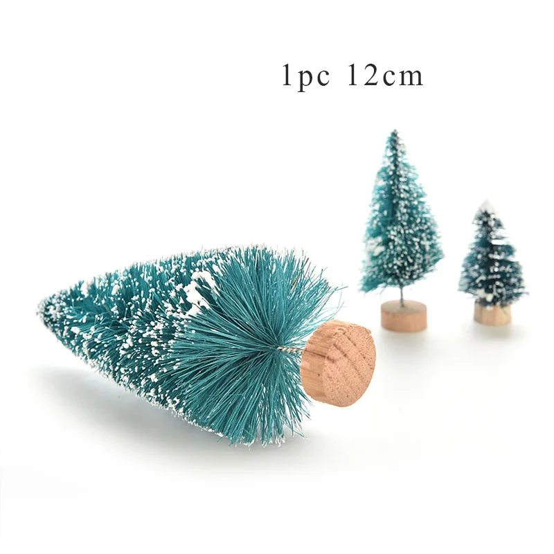 1pc 12cm 1/3/5/10 шт DIY Рождественская елка небольшой сосна мини-деревья, помещен на рабочем столе домашний Декор Рождество Кукольный дом Декор подарки для детей - Цвет: 1pc 12cm