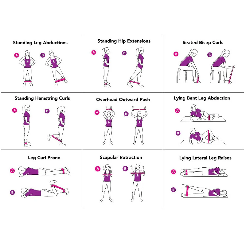 Эластичная лента из латекса 5 уровней сопротивления|Эспандеры| |