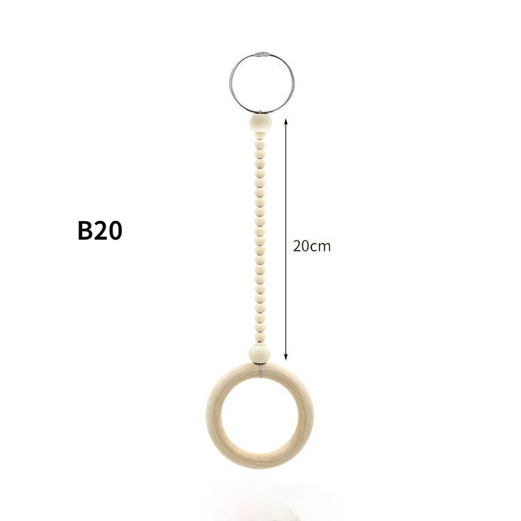 

Clothing store wooden circle log rings multifunctional solid wood circle hook ring jeans scarf tie accessories