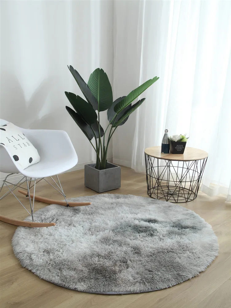 Пушистый круглый ковер ковры для гостиной Kilim искусственный мех детской комнаты