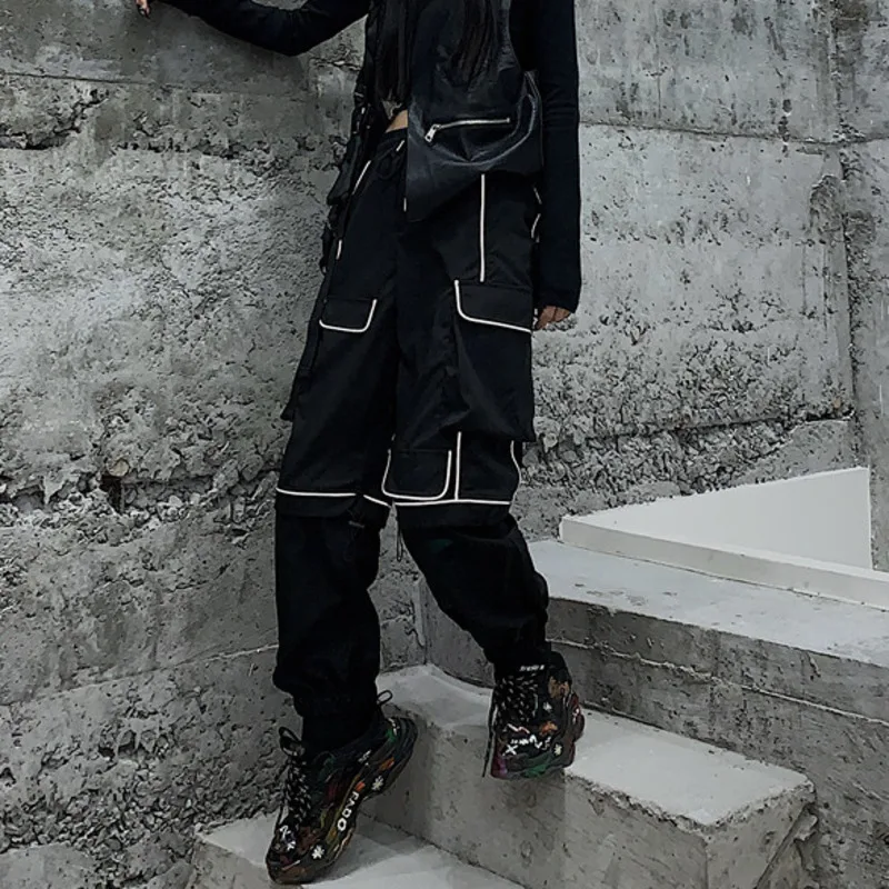 Y Demo Techwear хип хоп Женский светоотражающий светильник брюки для женщин