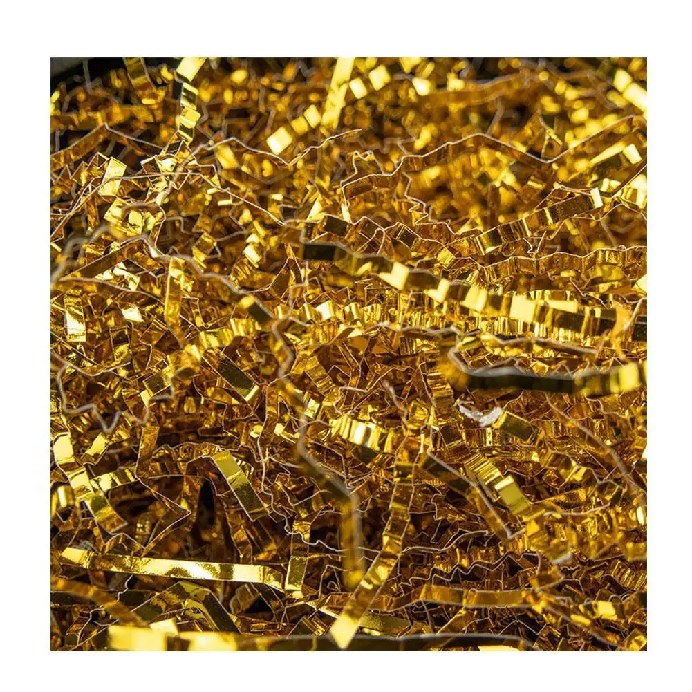 

100g Raffia Shredded Crinkle Paper Bright Foil Paper Filler Gift Wedding Birthday Confetti Boxes Supplies Party DIY Decorat R7F4