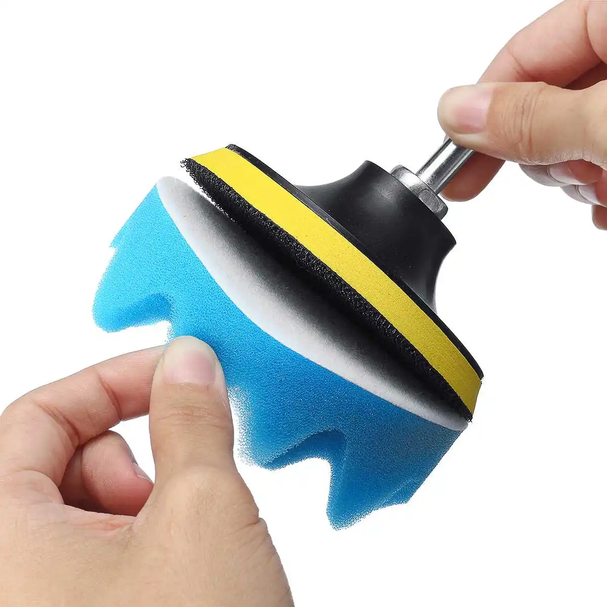 

11pcs Buffing Sponge Pad Set 3 Inch Car Polishing Pad Kit Auto Buffing Waxing with M14 Drill Adaptor For Car Cleaning Tools