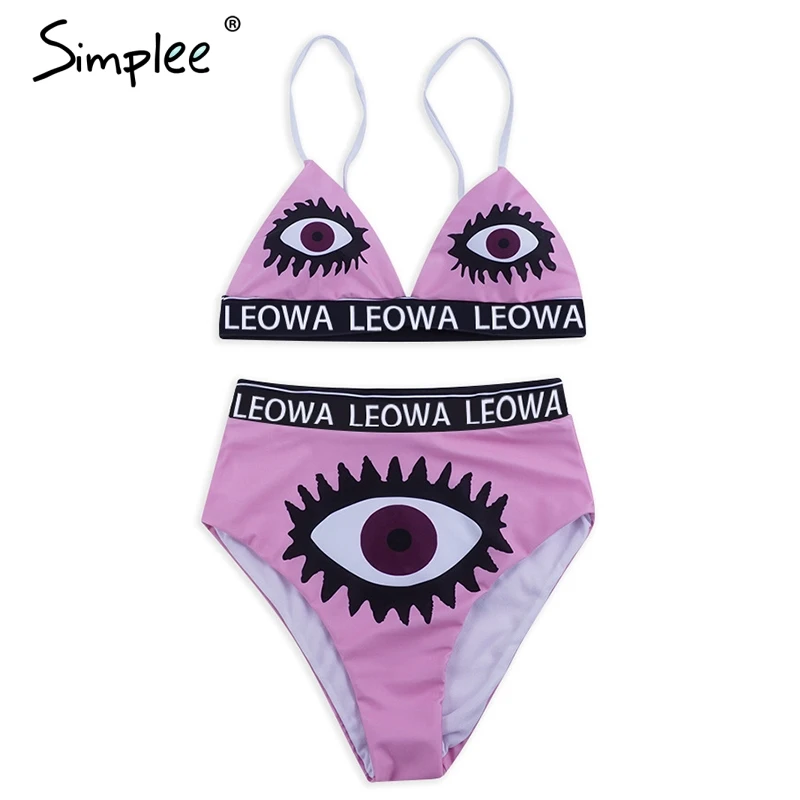 Женский треугольный купальник Simplee с пуш-ап летний купальный костюм высокой