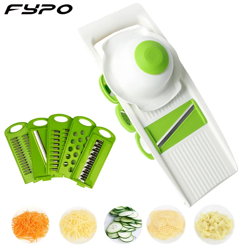 Овощечистка мандолина терка кухонный инструмент овощерезка с 5 лезвиями из